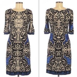 WHite House Black House || Woman’s Paisley Sheath Dress size XS